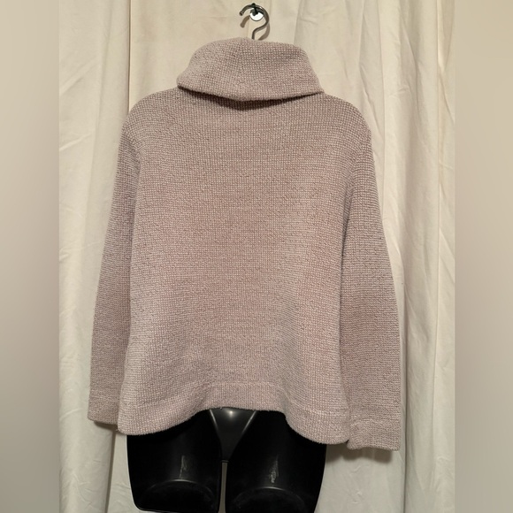 Loft Beige Pullover Turtleneck Sweater Women's Sz PL - Picture 3 of 5